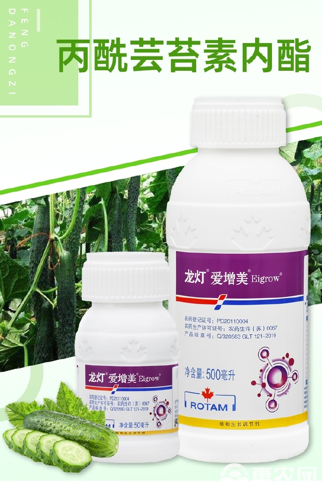 龙灯爱增美丙酰芸苔素内酯小麦花生水稻辣椒枣树烟草调节剂促生长